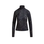 Essentiel Antwerp Brown and black leopard print turtleneck top - Essentiel Antwerp Tops - Colorful Belgian Design - Shop at Luxury Shoes 