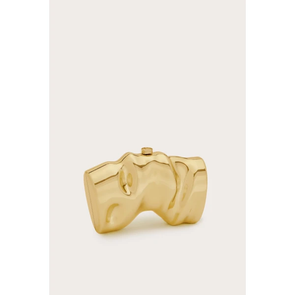 Cult Gaia Scrunch Clutch - Cult Gaia Clutch Bags - Bamboo & Acrylic Bags - Shop at Luxury Shoes 