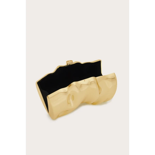 Cult Gaia Scrunch Clutch - Cult Gaia Clutch Bags - Bamboo & Acrylic Bags - Shop at Luxury Shoes 