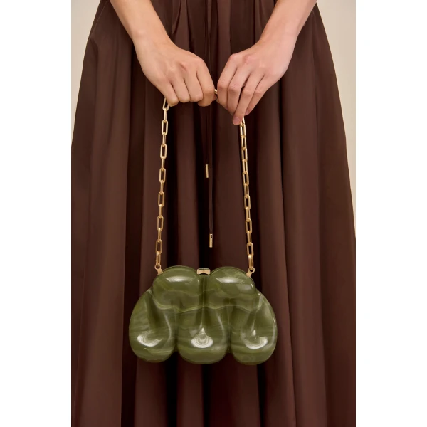 Cult Gaia Squiggle Clutch - Cult Gaia Clutch Bags - Bamboo & Acrylic Bags - Shop at Luxury Shoes 