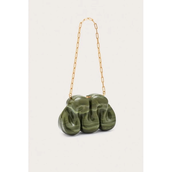 Cult Gaia Squiggle Clutch - Cult Gaia Clutch Bags - Bamboo & Acrylic Bags - Shop at Luxury Shoes 