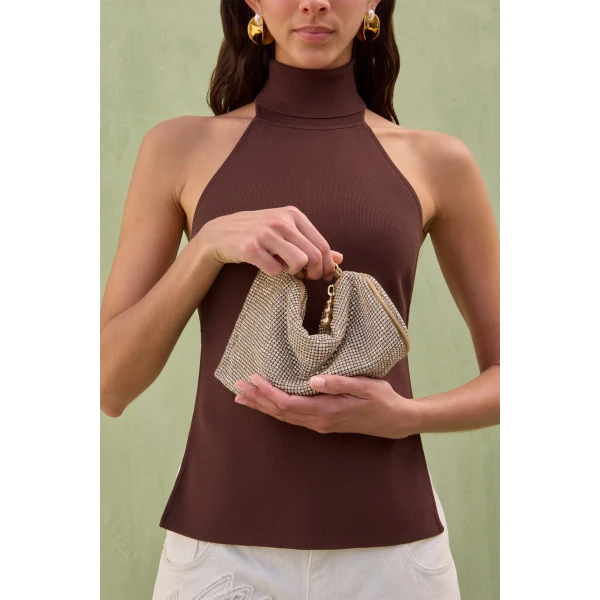 Cult Gaia Viera Rhinestone Wristlet - Cult Gaia Totes & Top-Handle Bags - Bamboo & Acrylic Bags - Shop at Luxury Shoes 