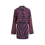 Essentiel Antwerp Dark pink and navy zebra-jacquard mini dress - Essentiel Antwerp Dresses - Colorful Belgian Design - Shop at Luxury Shoes 