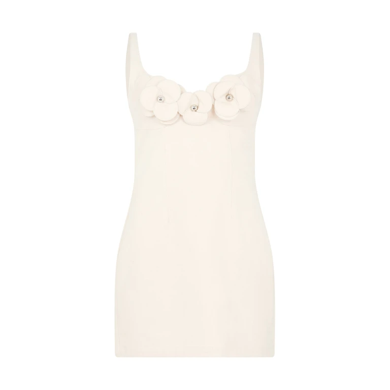 David Koma 3D Flower Denim Mini Dress