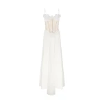 David Koma 3D Lace Flower And Corset Gown
