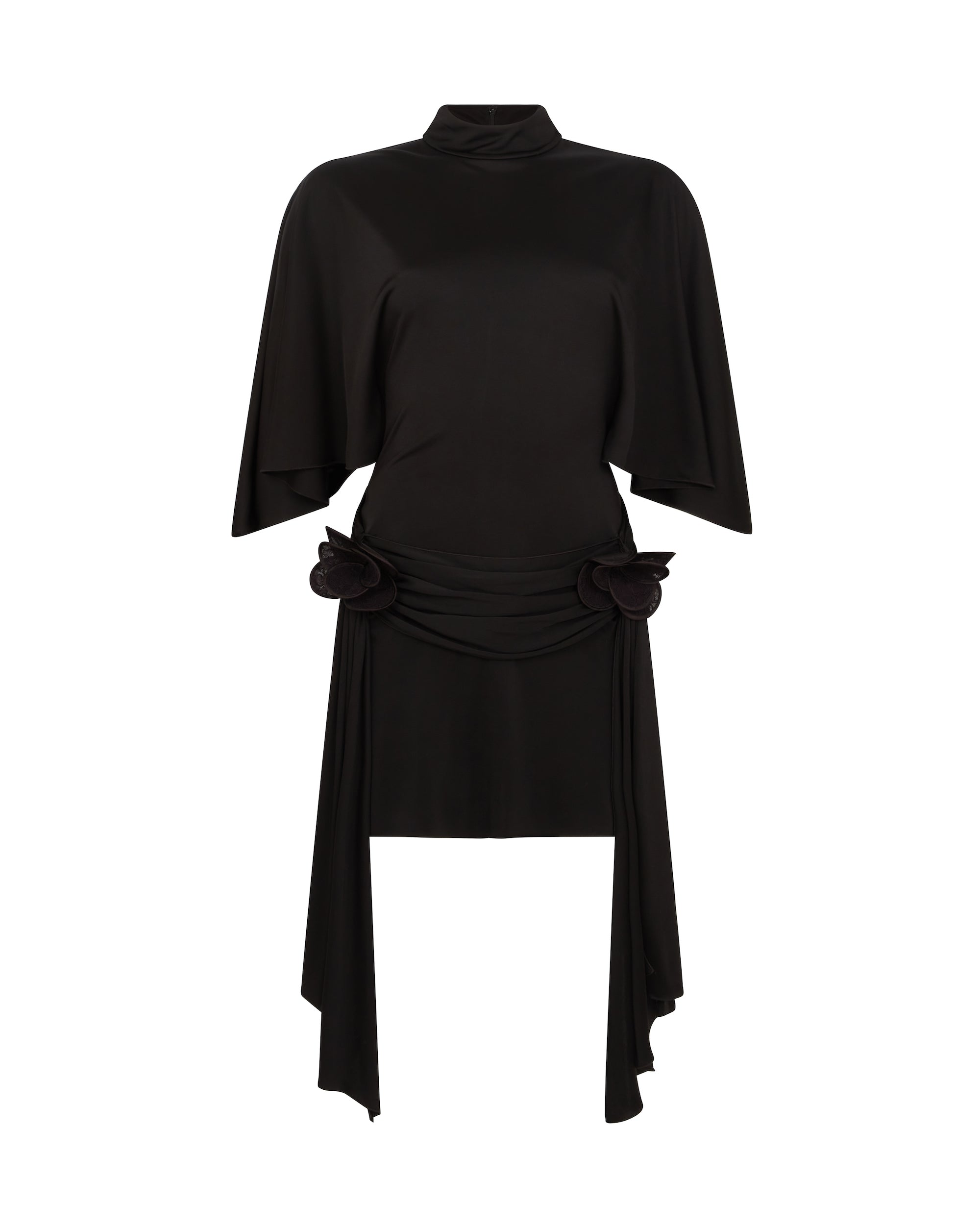 David Koma 3D Lace Flower Jersey Mini Dress