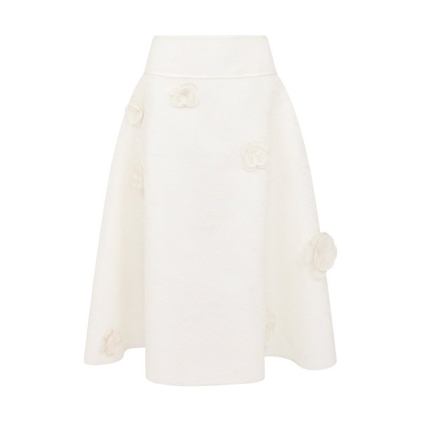 David Koma 3D Lace Flower Midi Skirt