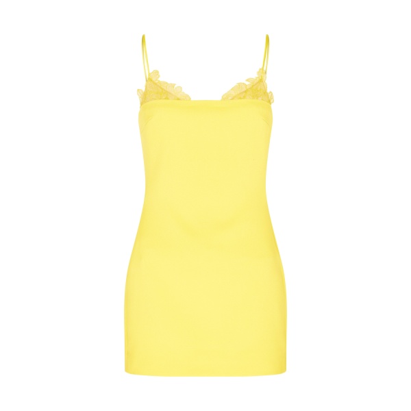 David Koma Lace Trim Detail Mini Dress