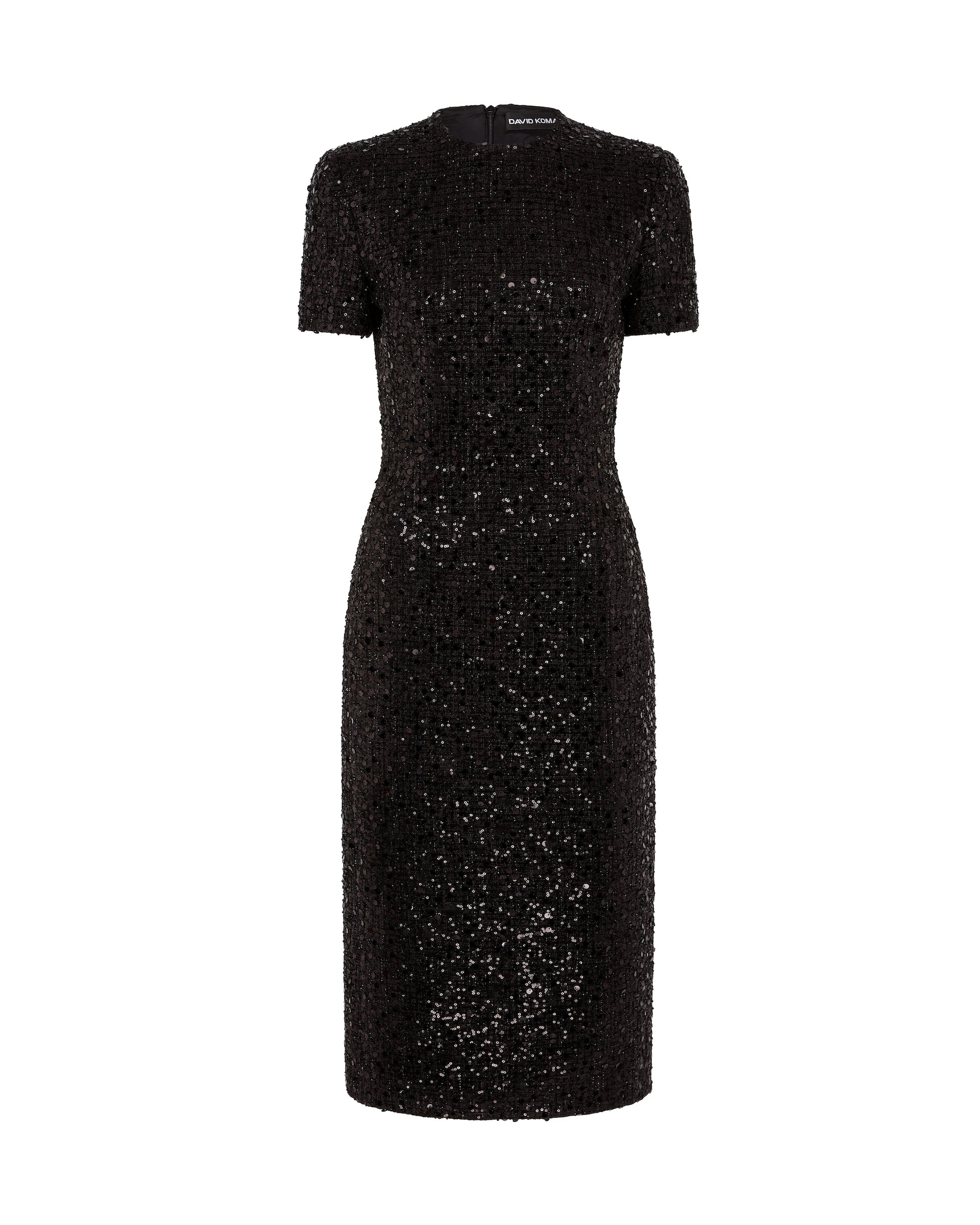 David Koma Sequin Boucle Midi Dress