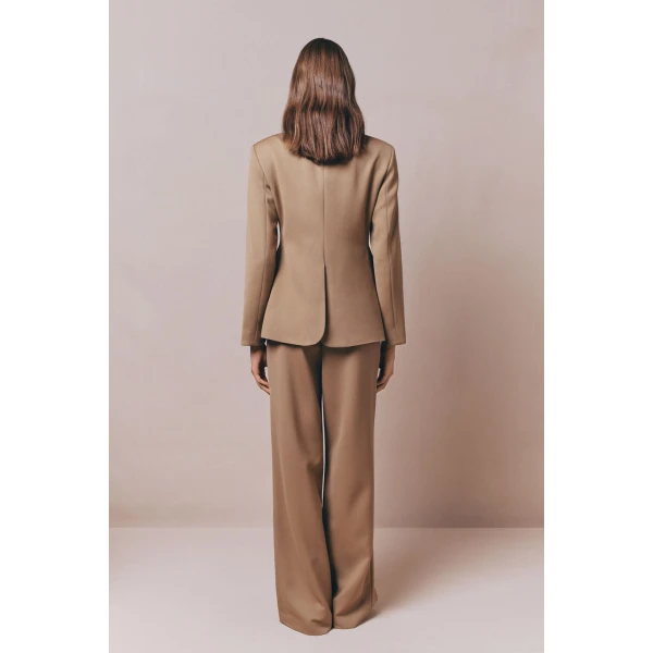 Destree Beige utility button-front jacket - Destree - Graphic Parisian Fashion - Shop at Luxury Shoes 