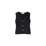 Destree Black merino wool vest - Destree - Graphic Parisian Fashion - Shop at Luxury Shoes 