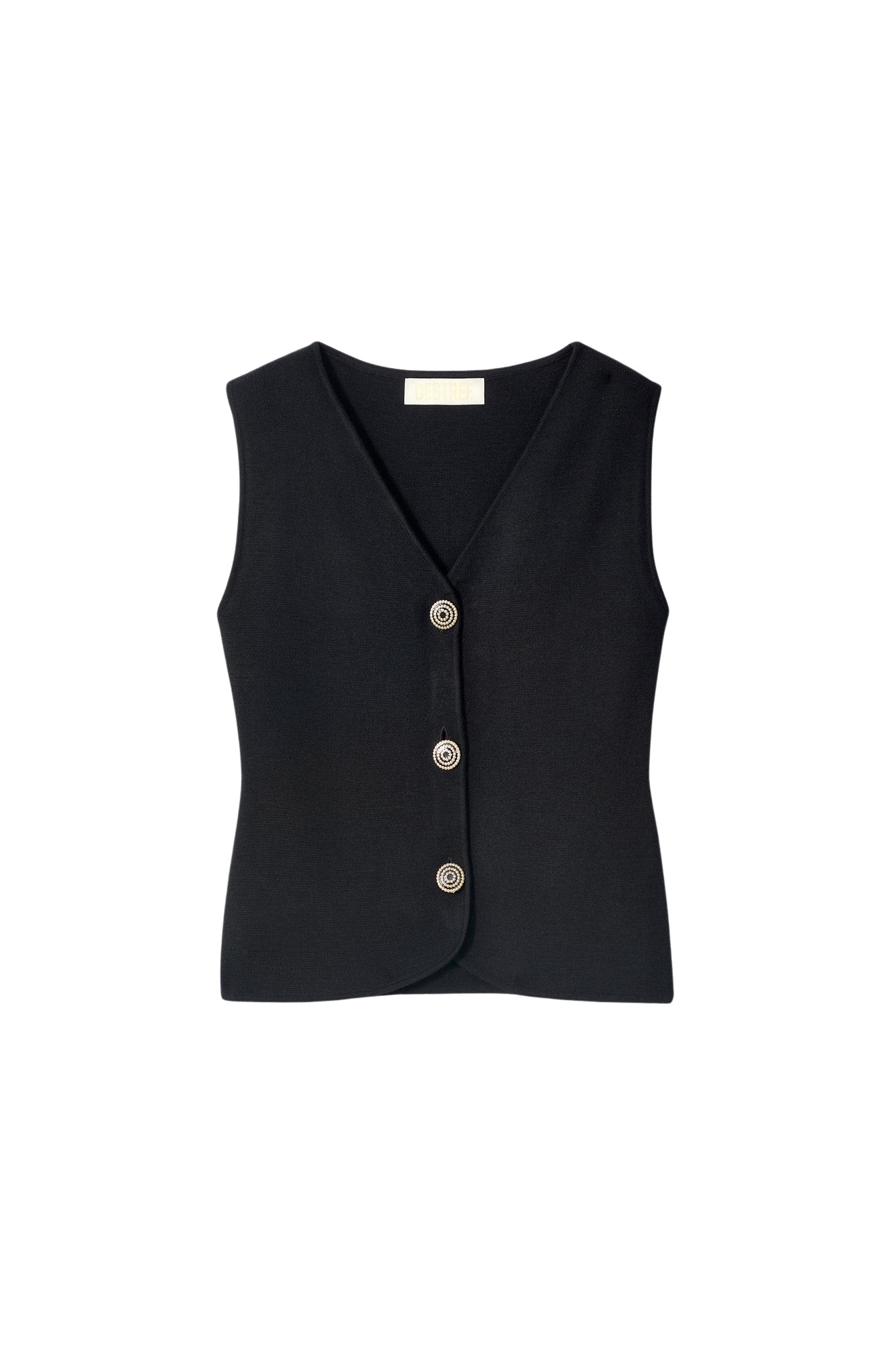 Destree Black merino wool vest - Destree - Graphic Parisian Fashion - Shop at Luxury Shoes 