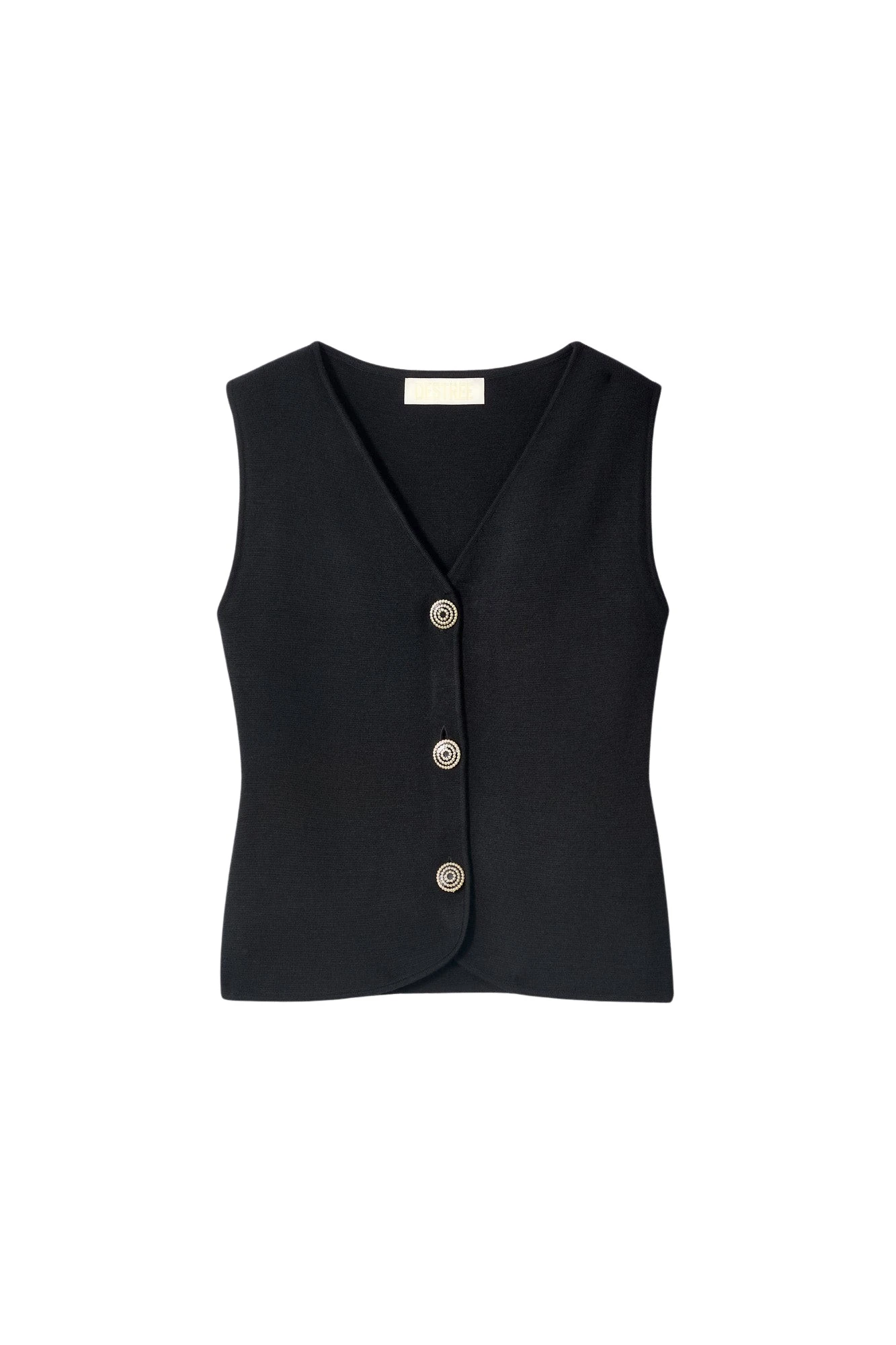 Destree-Black-merino-wool-vest99421_nobg Destree Black merino wool vest - Destree - Graphic Parisian Fashion - Shop at Luxury Shoes