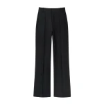 Destree Black stripe wool straight pants - Destree - Graphic Parisian Fashion - Shop at Luxury Shoes 
