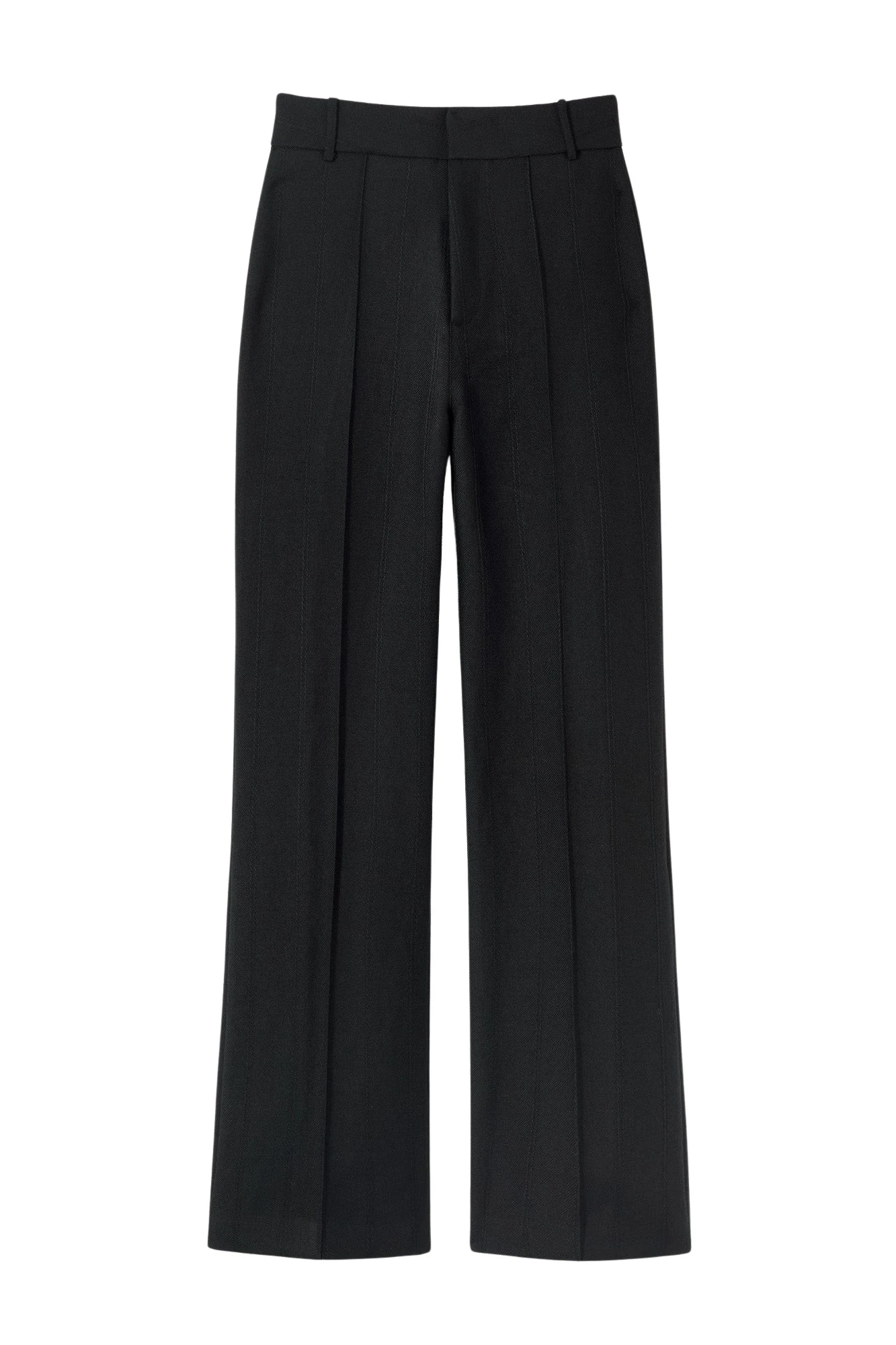Destree-Black-stripe-wool-straight-pants17678_nobg Destree Black stripe wool straight pants - Destree - Graphic Parisian Fashion - Shop at Luxury Shoes