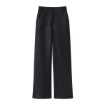 Destree Black wool wide-leg trousers - Destree - Graphic Parisian Fashion - Shop at Luxury Shoes 