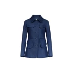 Destree Blue denim utility button-front jacket - Destree - Graphic Parisian Fashion - Shop at Luxury Shoes 