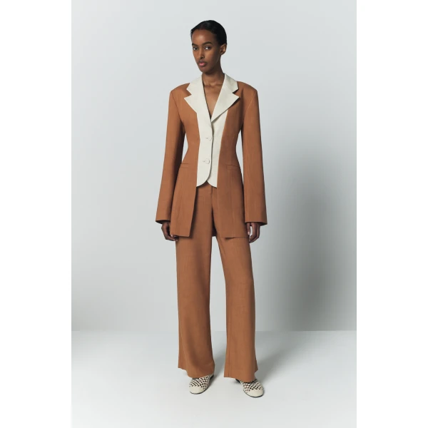 Destree Camel Trousers - Destree - Graphic Parisian Fashion - Shop at Luxury Shoes 