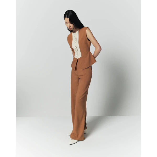 Destree Camel sleeveless top - Destree - Graphic Parisian Fashion - Shop at Luxury Shoes 
