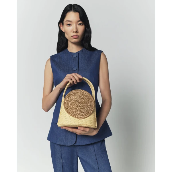 Destree Denim blue button-front vest - Destree - Graphic Parisian Fashion - Shop at Luxury Shoes 