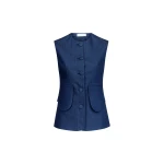 Destree Denim blue button-front vest - Destree - Graphic Parisian Fashion - Shop at Luxury Shoes 