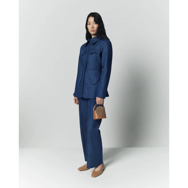Destree Denim blue straight pants - Destree - Graphic Parisian Fashion - Shop at Luxury Shoes 
