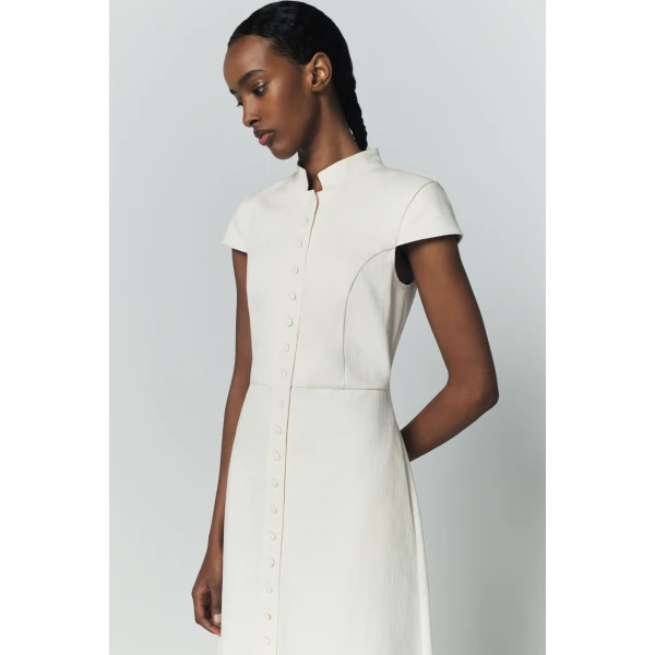 Destree Denim ecru amoako summer dress - Destree - Graphic Parisian Fashion - Shop at Luxury Shoes 