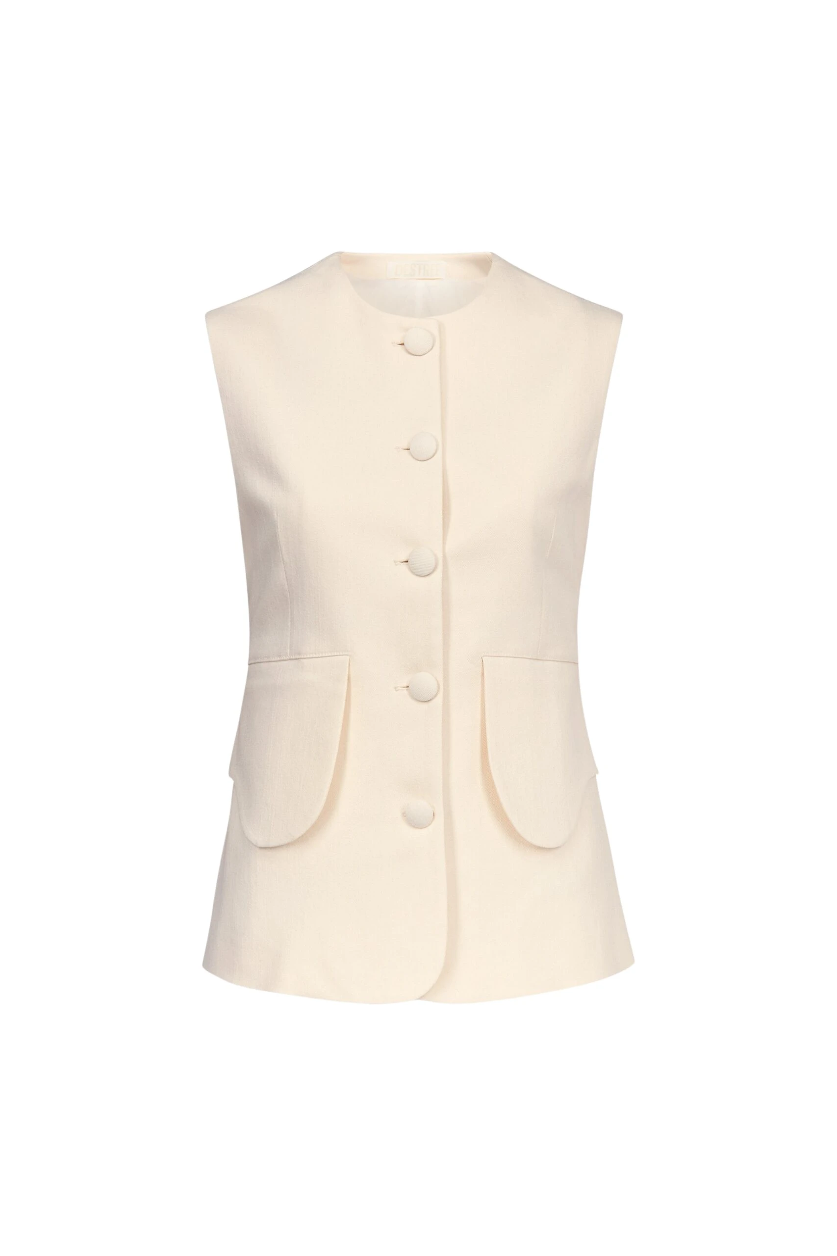 Destree-Denim-ecru-button-front-vest-scaled91193_nobg Destree Denim ecru button-front vest - Destree - Graphic Parisian Fashion - Shop at Luxury Shoes
