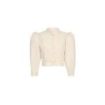 Destree Denim ecru puff sleeve jacket - Destree - Graphic Parisian Fashion - Shop at Luxury Shoes 