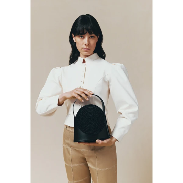Destree Denim ecru puff sleeve jacket - Destree - Graphic Parisian Fashion - Shop at Luxury Shoes 