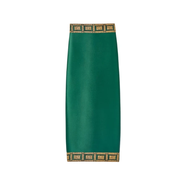 Destree Forest midi skirt with embroidered details - Destree - Graphic Parisian Fashion - Shop at Luxury Shoes 