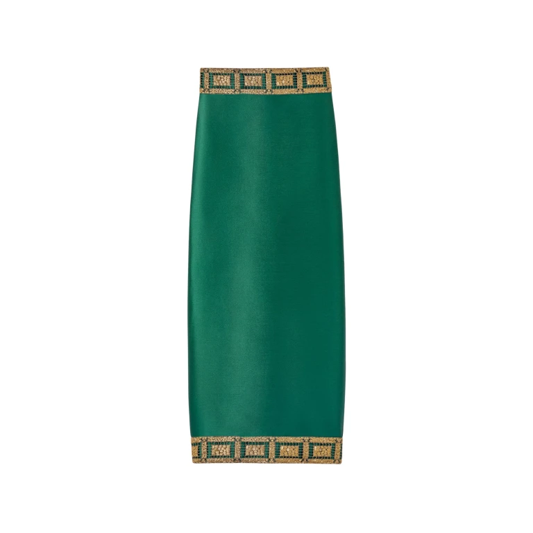 Destree Forest midi skirt with embroidered details - Destree - Graphic Parisian Fashion - Shop at Luxury Shoes 