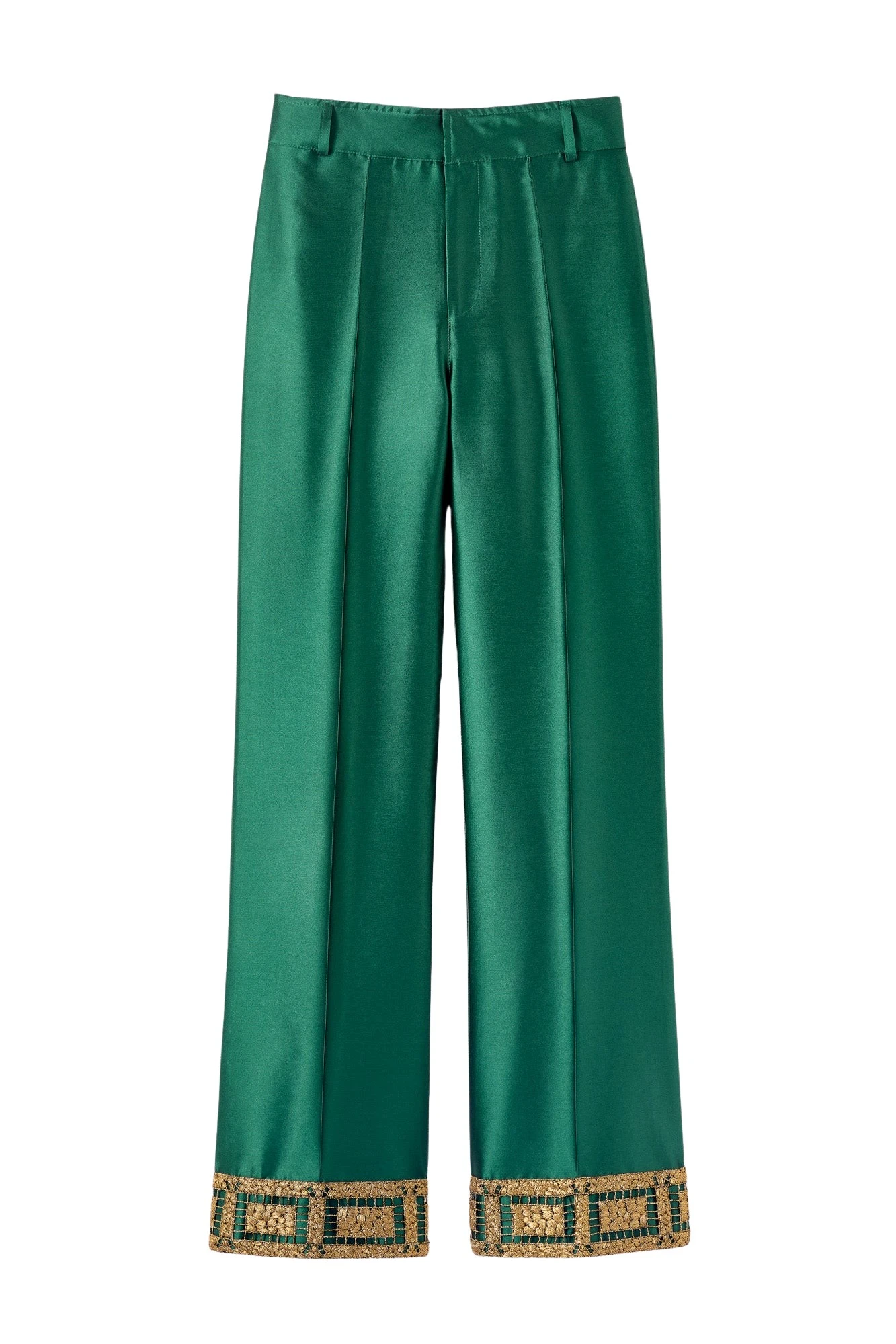 Destree-Forest-satin-straight-pants-with-embroidered-details45114_nobg Destree Forest satin straight pants with embroidered details - Destree - Graphic Parisian Fashion - Shop at Luxury Shoes