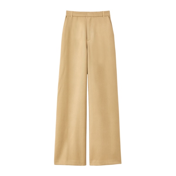 Destree Light Beige Serge Trousers - Destree - Graphic Parisian Fashion - Shop at Luxury Shoes 