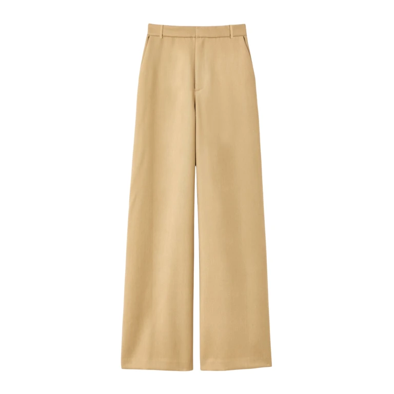 Destree Light Beige Serge Trousers - Destree - Graphic Parisian Fashion - Shop at Luxury Shoes 