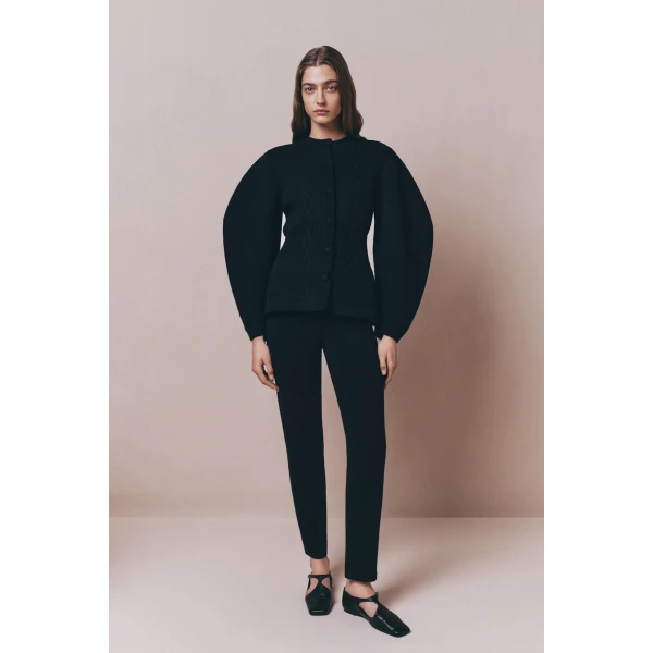 Destree Structured black embroided knit jacket - Destree - Graphic Parisian Fashion - Shop at Luxury Shoes 