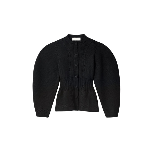 Destree Structured black embroided knit jacket - Destree - Graphic Parisian Fashion - Shop at Luxury Shoes 