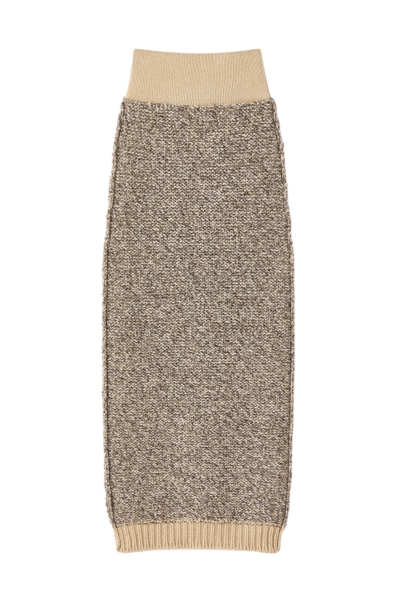 Destree Textured knit midi skirt in merino wool - Destree - Graphic Parisian Fashion - Shop at Luxury Shoes 