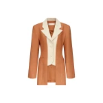 Destree Two-tone camel jacket with contrasting lapel - Destree - Graphic Parisian Fashion - Shop at Luxury Shoes 