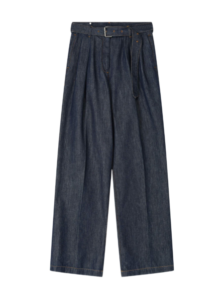 Dries Van Noten Belted Denim Pants - Dries Van Noten Pants - Belgian Fashion Design - Shop at Luxury Shoes 