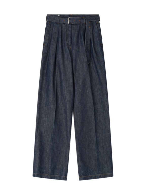 Dries Van Noten Belted Denim Pants - Dries Van Noten Pants - Belgian Fashion Design - Shop at Luxury Shoes 