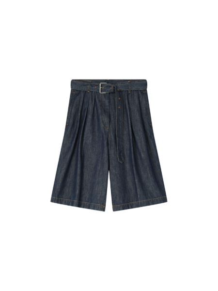 Dries Van Noten Belted Denim Shorts - Dries Van Noten Shorts - Belgian Fashion Design - Shop at Luxury Shoes 