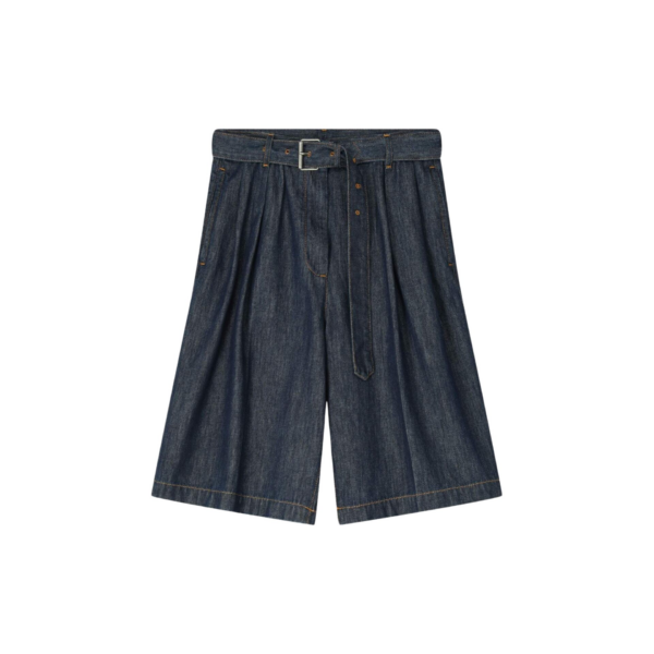 Dries Van Noten Belted Denim Shorts - Dries Van Noten Shorts - Belgian Fashion Design - Shop at Luxury Shoes 
