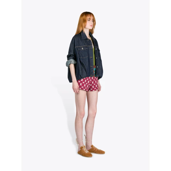 Dries Van Noten Denim Blouson - Dries Van Noten Tops - Belgian Fashion Design - Shop at Luxury Shoes 