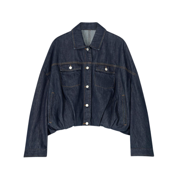 Dries Van Noten Denim Blouson - Dries Van Noten Tops - Belgian Fashion Design - Shop at Luxury Shoes 