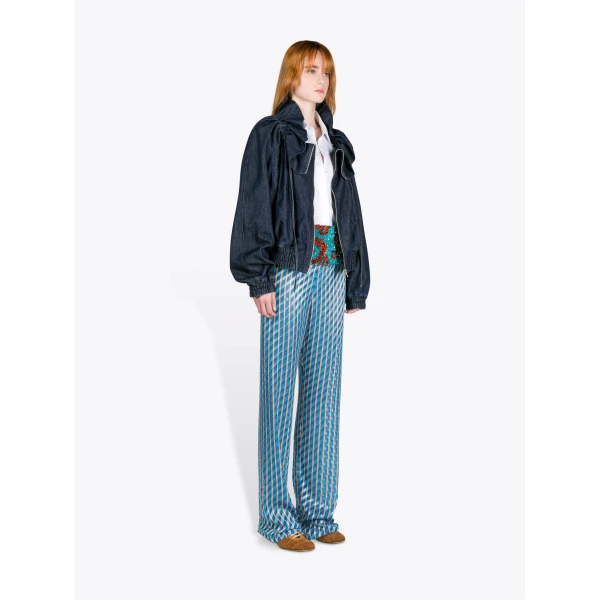 Dries Van Noten Denim Cocoon Blouson - Dries Van Noten Tops - Belgian Fashion Design - Shop at Luxury Shoes 
