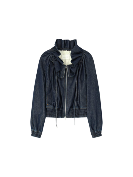 Dries Van Noten Denim Cocoon Blouson - Dries Van Noten Tops - Belgian Fashion Design - Shop at Luxury Shoes 