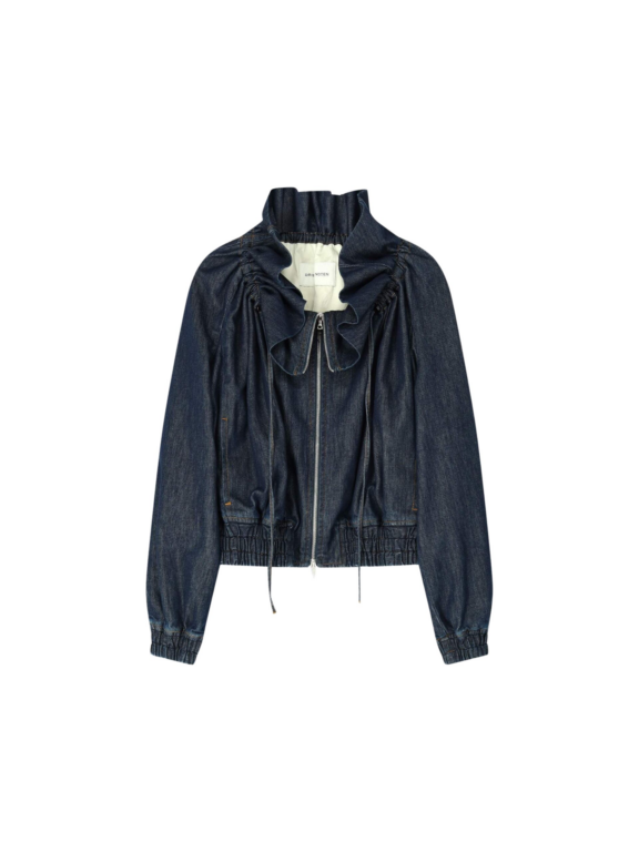 Dries Van Noten Denim Cocoon Blouson - Dries Van Noten Tops - Belgian Fashion Design - Shop at Luxury Shoes 
