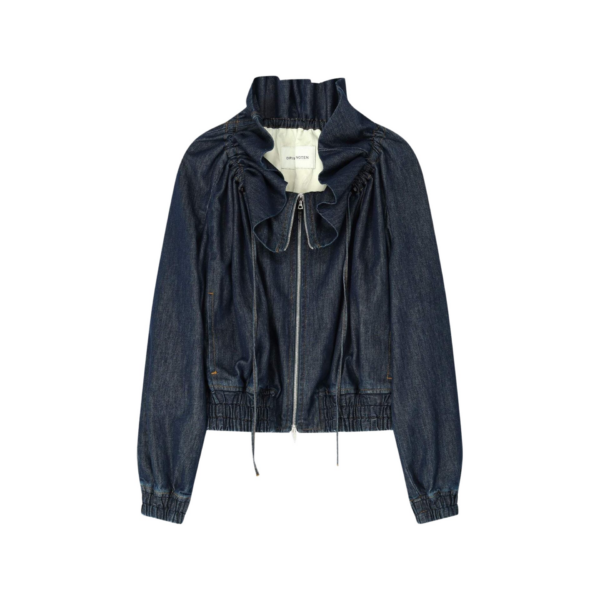 Dries Van Noten Denim Cocoon Blouson - Dries Van Noten Tops - Belgian Fashion Design - Shop at Luxury Shoes 