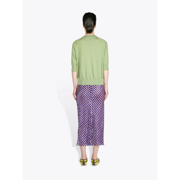 Dries Van Noten Devoré Midi Skirt - Dries Van Noten Skirts - Belgian Fashion Design - Shop at Luxury Shoes 